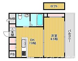 インペリアルレジデンス 1LDKの間取図画像