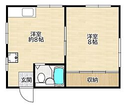 カラキマンション 1DKの間取図画像