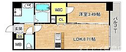 サムティ京橋Clear 1LDKの間取図画像