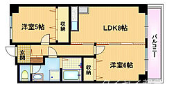 コート・サンファイン 2LDKの間取図画像