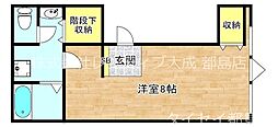 保和ビル別館 ワンルームの間取図画像