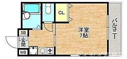 メゾンフレグランス 1Kの間取図画像