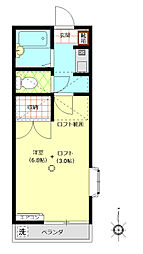 アルファ11 1Kの間取図画像