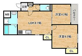 大阪府大阪市生野区小路1丁目（賃貸アパート1LDK・1階・42.55㎡） その2