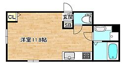 マルベリーガーデン ワンルームの間取図画像