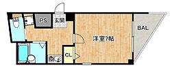 リノン小路東 1Kの間取図画像