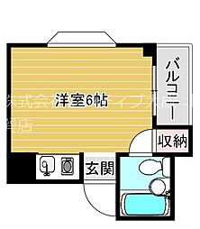 アクティブハイム ワンルームの間取図画像