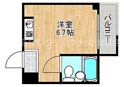 キャピタル今里 ワンルームの間取図画像