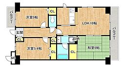 ラヴィッサン南巽 3LDKの間取図画像