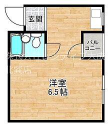 ジオナ新今里 ワンルームの間取図画像