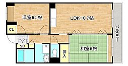 カーサ・ステラロッサ 2LDKの間取図画像