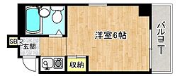 新深江大石パレス 1Kの間取図画像
