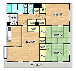 ティ・ソフィア 3LDKの間取図画像