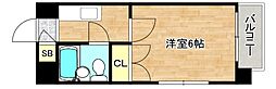 サンビル今里 1Kの間取図画像