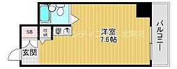 朝日プラザプロシード桃谷東 ワンルームの間取図画像