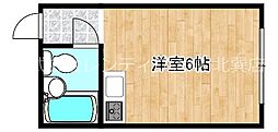 YOUハイム北巽 ワンルームの間取図画像