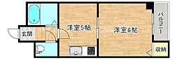 セレブ森ノ宮 1DKの間取図画像