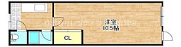 山本住宅 1Kの間取図画像