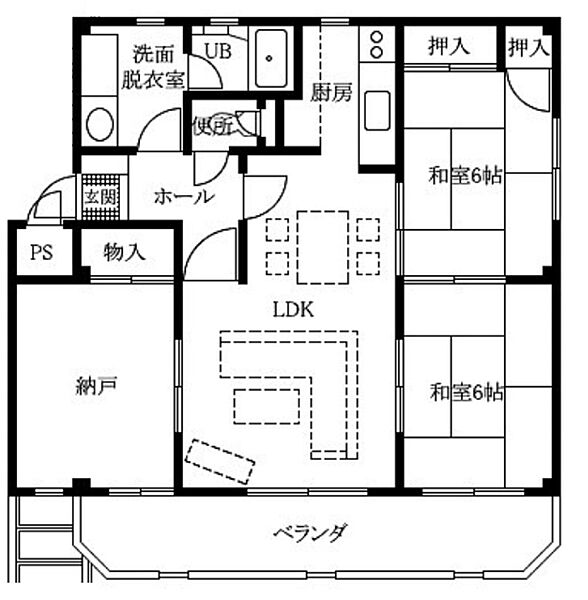 兵庫県姫路市新在家 3丁目(賃貸マンション3LDK・2階・69.56㎡)の写真 その2