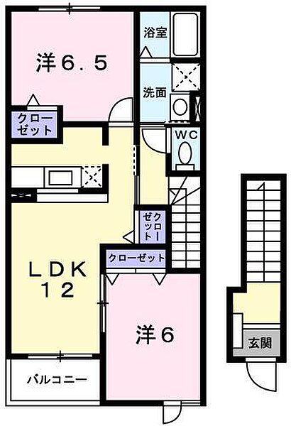 グレイス・エンジェル 203｜兵庫県神崎郡市川町西川辺(賃貸アパート2LDK・2階・58.86㎡)の写真 その2