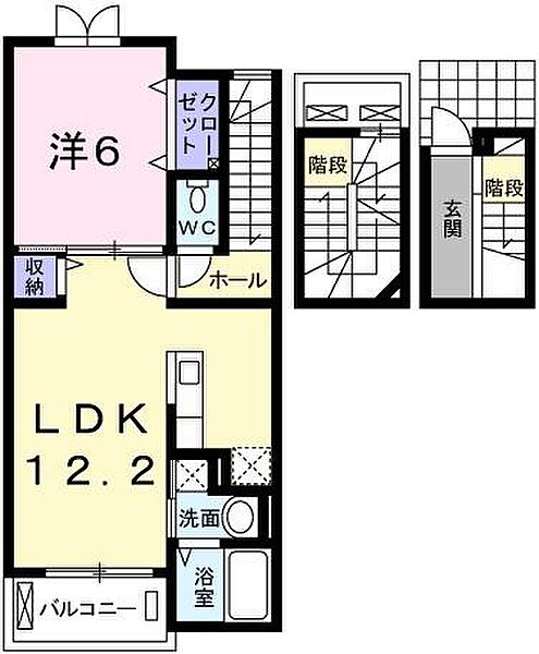 エスペランサII 303｜兵庫県神崎郡福崎町福田(賃貸アパート1LDK・3階・53.00㎡)の写真 その2