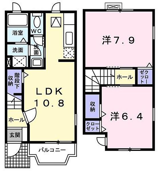 ロークアット 103｜兵庫県三木市自由が丘本町 2丁目(賃貸アパート2LDK・1階・60.24㎡)の写真 その2