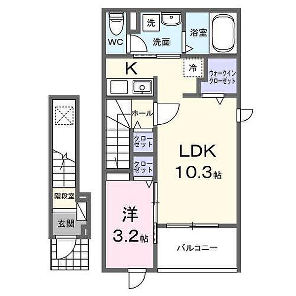 プラスエス英賀清水 202｜兵庫県姫路市飾磨区英賀清水町 2丁目(賃貸アパート1LDK・2階・37.63㎡)の写真 その2