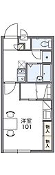 レオパレスreve 1Kの間取図画像