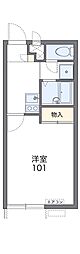 レオパレスアメイシャ 1Kの間取図画像