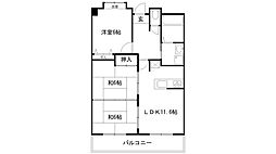サニーリバー 3LDKの間取図画像