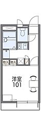 レオパレス華2 1Kの間取図画像