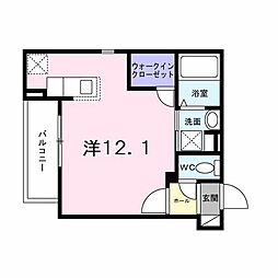 ヒカルサ神戸王塚台I ワンルームの間取図画像