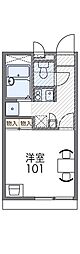 レオパレス正心館 1Kの間取図画像