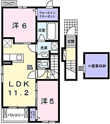 ファインコルソ5 2LDKの間取図画像