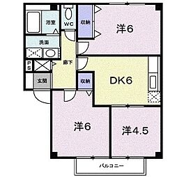 セレクトハイム 3DKの間取図画像