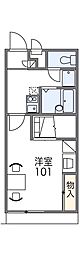 レオパレスグランパルティータ2 1Kの間取図画像