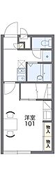レオパレス愛 1Kの間取図画像