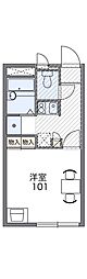 レオパレスビィラたもん 1Kの間取図画像