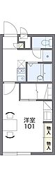 レオパレスドリーム 1Kの間取図画像