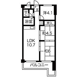 メゾン三田赤坂 3LDKの間取図画像
