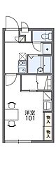 レオパレスSEASON 1Kの間取図画像