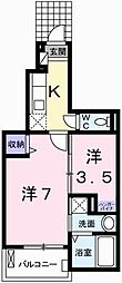 アマルフィ37 1SKの間取図画像