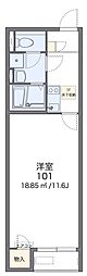 レオネクストウイングA 1Kの間取図画像