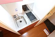 電熱タイプのコンロが2口