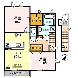 ルーチェ 2LDKの間取図画像