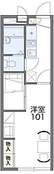 レオパレスM・Y・K高砂 1Kの間取図画像