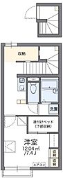レオパレスアリビオ 1Kの間取図画像