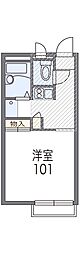レオパレスサンライズ 1Kの間取図画像