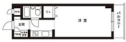 ジュネス北在家1 ワンルームの間取図画像