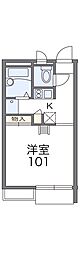 レオパレスM'sフレーズ弐番館 1Kの間取図画像